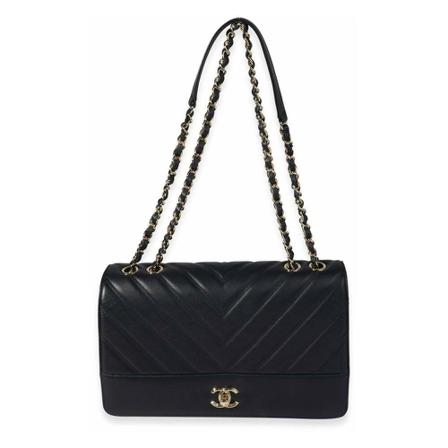 Chanel Vintage Pre-owned Shoulder Bags Sort, Dame Vintage Tasker, Størrelse: ONE Size