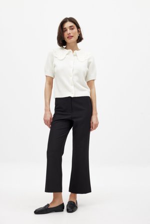 NA-KD - Kort bukse med kraftig benvidde og middels liv - Slengbukser - Svart - EU 38