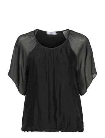 Cc Heart Silk Top Black Coster Copenhagen