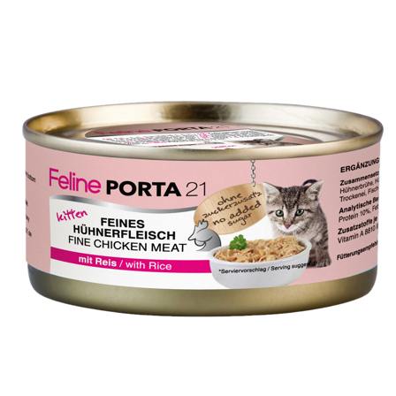 Porta21 - Kitten Sensitive kylling og ris 156 g - Katt - Kattefôr & kattemat - Våtfôr og våtmat - ZOO.no