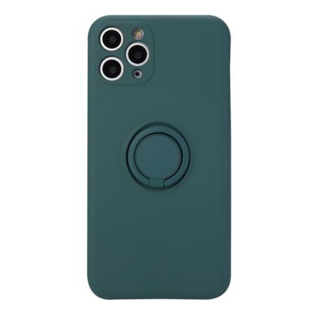 Med ringstativstøtte magnetisk bilmontering anti-ripe mikrofiberfôr slank støtsikker silikontelefondeksel for iPhone 14 6,1 tommer