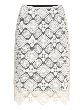 Maria Skirt White Embroidery White Naja Lauf