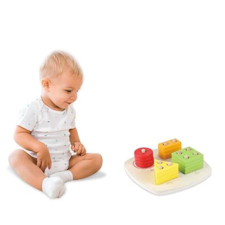 Trä Pedagogiska Toddler Leksaker Pojkar Flickor Färgigenkänning
