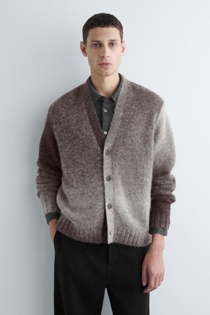COS Degradé Alpaca-Blend Cardigan in Grey - Men