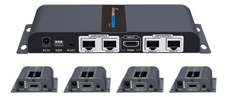 Deltaco IMP HDMI-276 - video/lyd/infrarød-utvider - HDMI