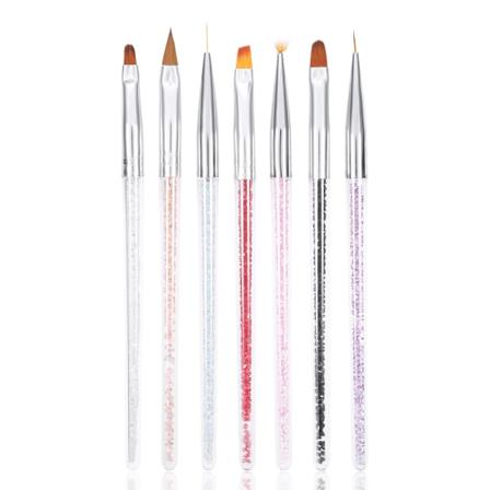 7 kpl Nail Art set kynsimaalaukseen UV-geelilakan pidennys Carving Liner kukkapiirustuskynä