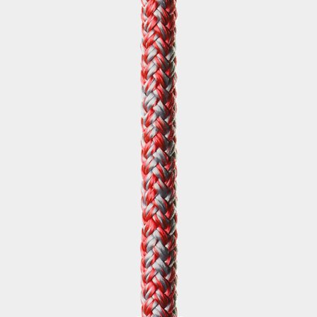 Rope by the metre Regatta Ropes Lena, Dyneema/Haytex core, 16-plait polyester cover, grey/red, Ø10 mm