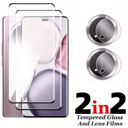 4-i-1 3D Böjd Fullskärmsskydd för Honor Magic 7 6 5 Pro Lite X9c X9a Kameralinsskydd för Honor 400 300 200 Pro 100 90