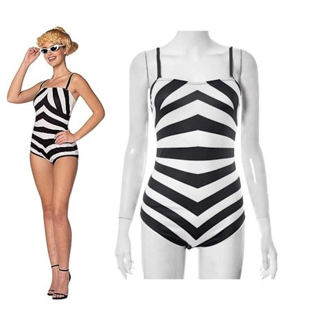 Barbie Vintage Dukkesvømmedragt Halloween Kostume Kvinder