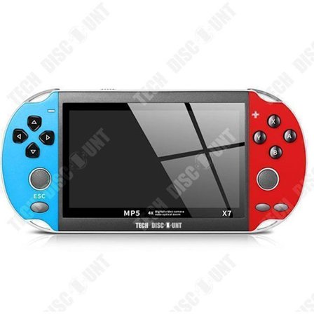 Bärbar spelkonsol - TECH DISCOUNT - X7 - 4,3 tums skärm - Dubbla joysticks - 200 inbyggda spel