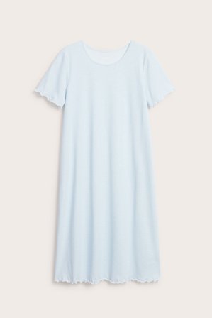 Kappahl | Mönstrat nattlinne Ljusblå S | Ljusblå