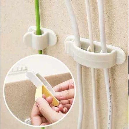 3-Pack - Kabelhållare 6 Kablar – Effektiv Sladdorganisation för Ditt Hem eller Kontor!