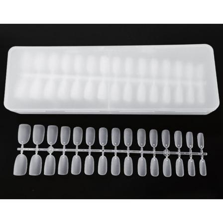 300 stk. bløde gel-negletips, 10 størrelser dobbeltsidede matte, ufilede negletips, akryl fuld dækning korte negletips til neglforlængelse