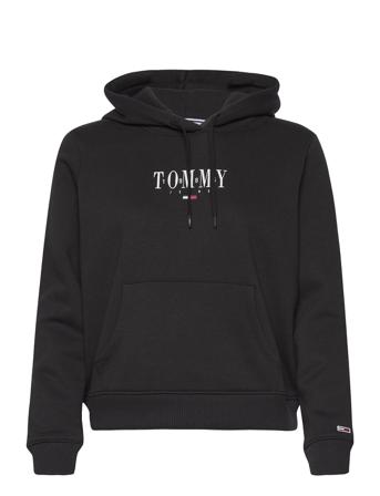 Tjw Reg Essential Logo 1 Hoodie Hettegenser Genser Svart Tommy Jeans