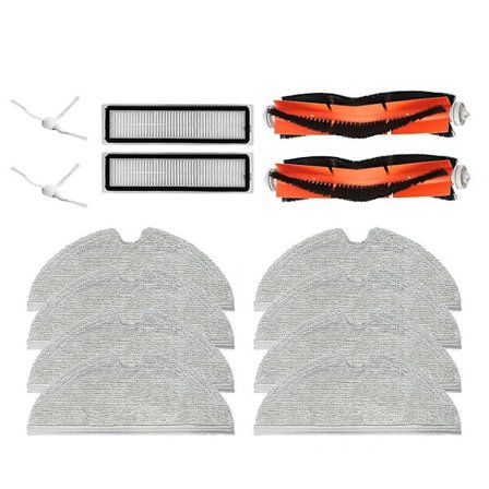 【PP】14 kpl Dream D9 / Bot L10 Pro L10 -imuritarvikkeet sivuharja/suodatin/märät ja kuivat moppiliinat Bumo-FA5-