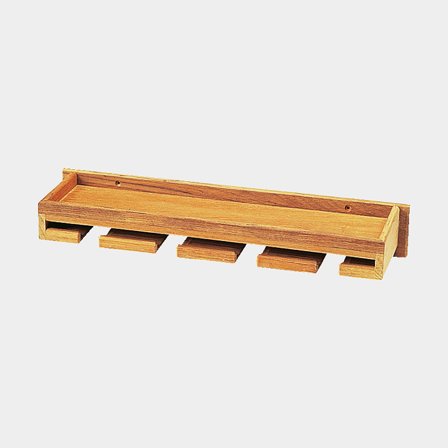Vinglasholder båd med hylde Roca, teak, 44.5 x 13 x 6 cm, til 4 glas