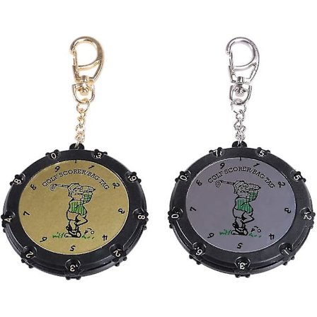 Golf Score Stroke Counter 18 Hull 9 Slag Golf Score Keeper Med Klips Nøkkelring Gullfarge + Sølvfarge 2stk