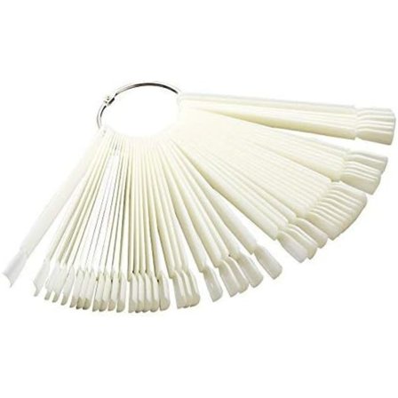 50 st Nail Swatches Sticks, Nail Colour Fan Display Sticks, Nail Samples Sticks, Avtagbara övningsnaglar Sticks för nybörjare, Nail Display för salong