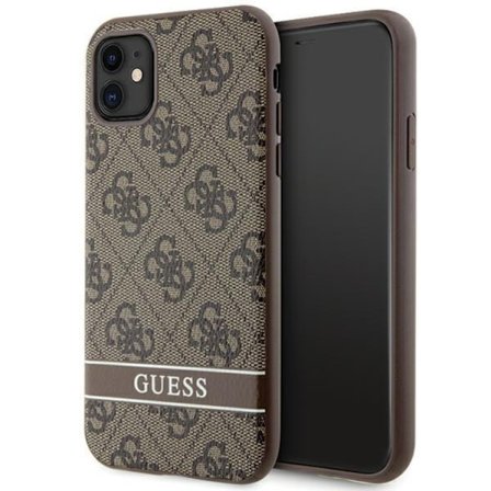 Guess iPhone 11/XR Mobilskal Stripe - Brun