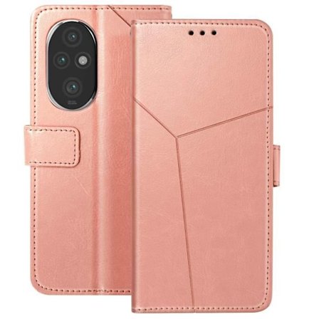 Flip-fodral för Honor 200 Pro - AVIZAR - Videosupportplånbok - Rosa - Halvstyv - Syntet