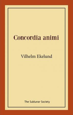 Concordia animi - Bok av Vilhelm Ekelund - Häfte