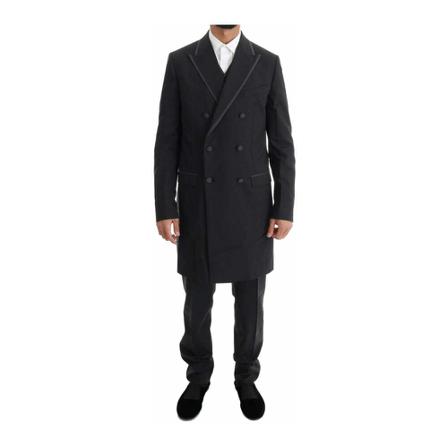 Dolce & Gabbana Double Breasted Suits Grå, Herre Jakkesæt, Størrelse: M