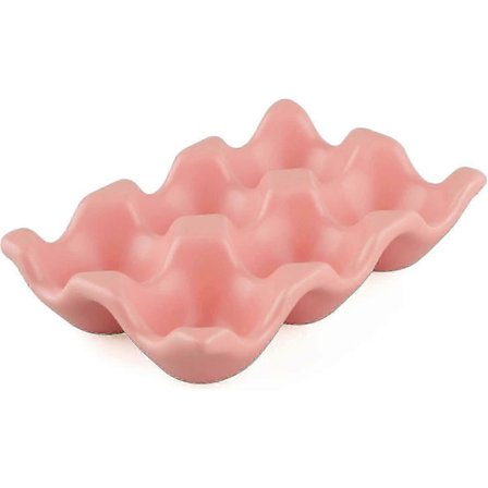 Keramisk Eggeholder 6 Kopper Porselen Eggebrett Sett Kjøkken Restaurant Kjøleskap Oppbevaringsdekorasjon