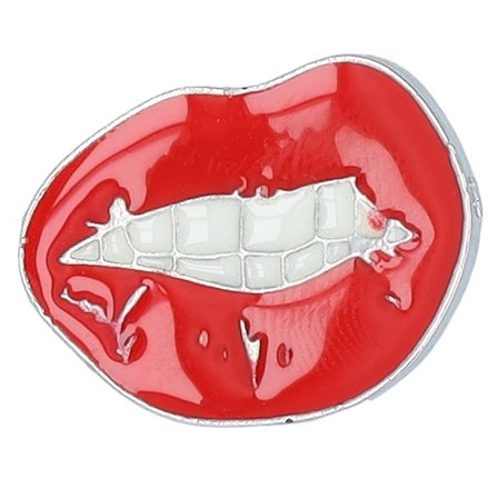Cap Pins - Rot Zubehör - Red Lips Metal Enamel Pin @ Hatstore