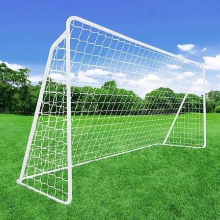 Udendørs fodboldmål, bærbart fodboldmål, 240x90x150cm, galvaniseret stål målstolpe, korrosionsbestandigt PE fodboldnet KLB