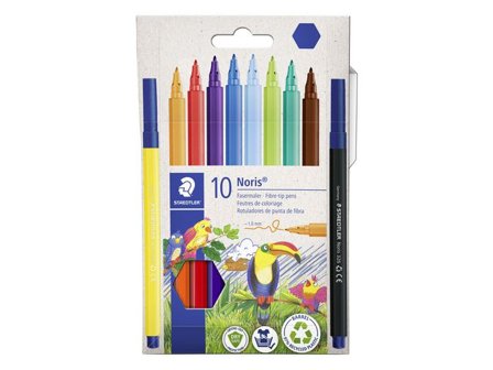 Staedtler Fiberpenna 10 färger - Lyreco - Skola och förskola - Pennor och tillbehör - Fiberpennor - Standard
