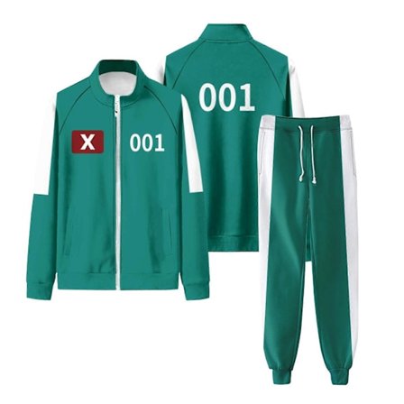 Squid Games -asu, Squid Games -asu lapsille, Squid Games -verryttelypuku, korealainen kansanpuku, Squid Games -lasten asu, Cosplay vaaleanvihreä