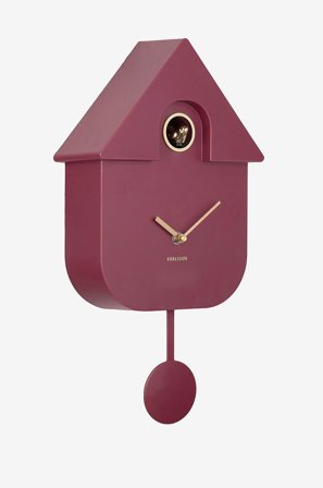 Karlsson - Vægur Modern Cuckoo Oro - Lilla - Vægure og bordure - Fra Homeroom