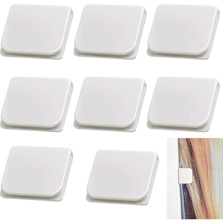 Selvklæbende bruseforhængsklemmer - Stænksikre vindtætte ingen boring stop beskyt badeværelsestilbehør til brusebad