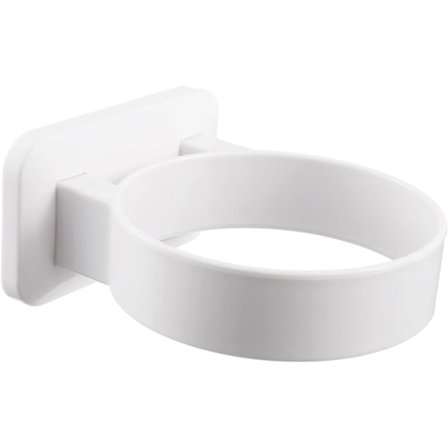 Badrumsfäste, rund, vit