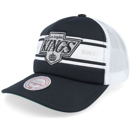 Mitchell & Ness - NHL Svart trucker Keps - Los Angeles Kings Sideline Vintage Black/White A-frame Trucker @ Hatstore