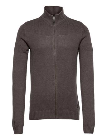 Bhlarkhill Zipthrough Pullover Knitwear Full Zip Jumpers Brun Blend