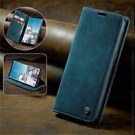 CASEME 013 -sarjan automaattisesti imeytyvä nahkalompakko puhelinkotelo, yhteensopiva Samsung Galaxy S8 G950:lle (sininen)