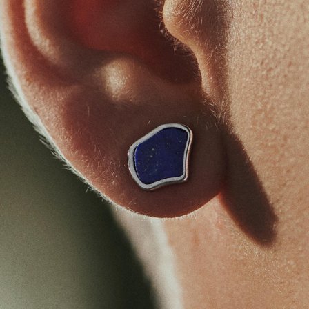 Orphic | Lapislazuli Ohrstecker für Männer - Ohrstecker