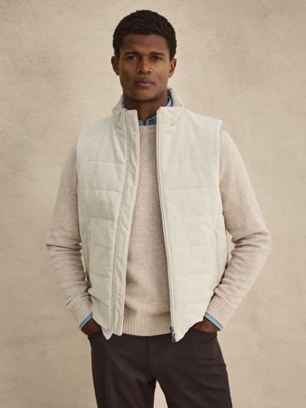 John Henric Men's Beige Weste Size M