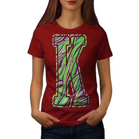 Bokstaven K-mönster T-shirt för kvinnor