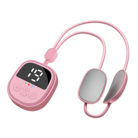 IC Trådløs Hengehalsmassasjeapparat EMS Mikrostrøm Puls Massasje Hals Arm Ben Aksel Massasjeapparat Avslapping Smertelindring Rosa