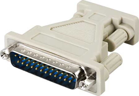 Deltaco Adapter 9-pin D-Sub (DB-9) Female 25-pin D-Sub (DB-25) Male