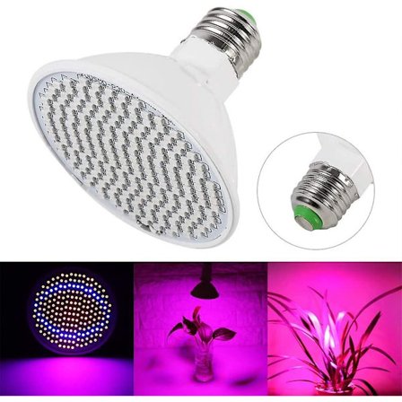 Grow Lights, 200 LED Grow Bulbs 24w E27 Flower Grow Bulbs Grow I