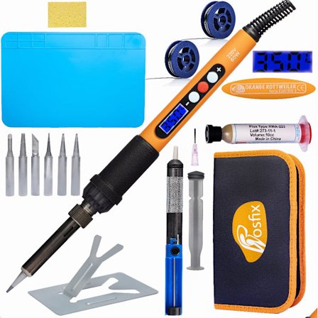 Tarkka Juotossetti Electric S 16-In-1 – 60W LCD Naytto | 180–500°C | 6 Karkea | Nopea Lammitys