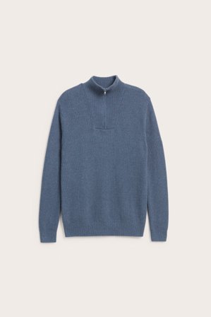 Kappahl | Sweter z zamkiem błyskawicznym do połowy długości | Niebieski
