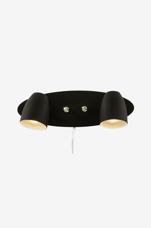 Aneta Lighting - Vegglampe, dobbel, Sandnes - Svart - Vegglamper - Fra Homeroom