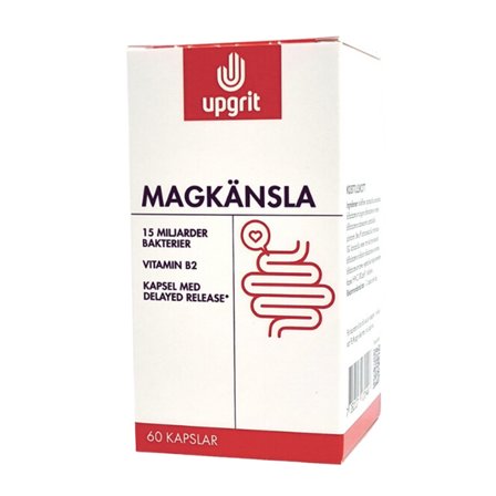 Upgrit Magkänsla Mjölksyrabakterier 60 kapslar