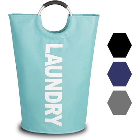 82L Vasketøjskurv - Holdbart Håndtag - Vandafvisende Stof Foldbar