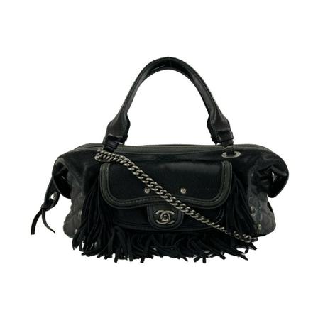 Chanel Vintage HandTass , Zwart , Dames , Maat: ONE Size Vintage Tassen