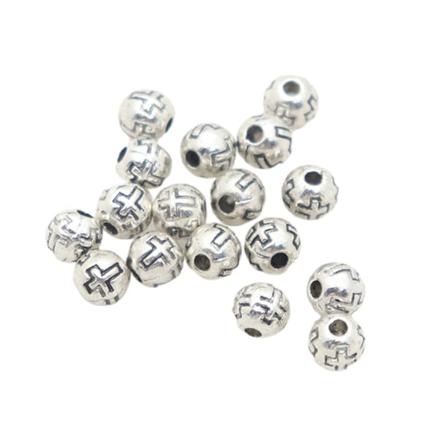 för kors runda pärlor 5 mm oavslutade 100 st/ set Katolsk kristen pärlor dekor